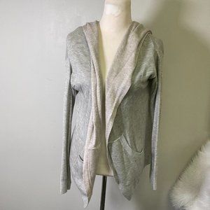 Lululemon Womens Gray Asymmetrical Hem Open Front Cardigan Sweater Size Medium